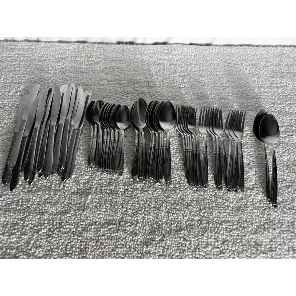 Simeon L. & George H. Rogers Co‎ Stainless Flatware Enchantment Set 77pc